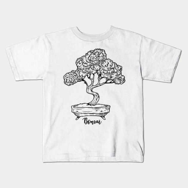 bonsai Old School Kids T-Shirt by Teequeque